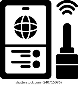 Internet signal Glyph Vector Icon Design