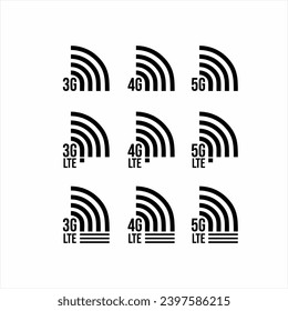 Internet signal icon logo design. Technology logo. Vector illustration.