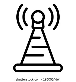 Internet signal icon. Outline Internet signal vector icon for web design isolated on white background