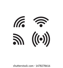 internet signal icon set, wifi signal icon.