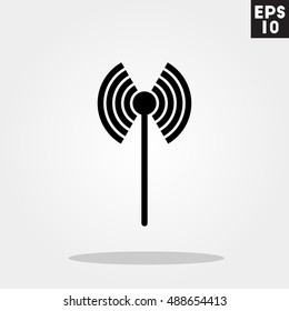 Internet signal icon in trendy flat style isolated on grey background. Id card symbol for your design, logo, UI. Vector illustration, EPS10.