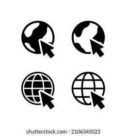 Internet simple flat icon set vector illustration
