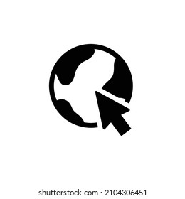 Internet simple flat icon vector illustration