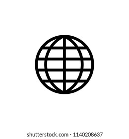 Internet simple outline icon. Go to web sign. Internet symbol.