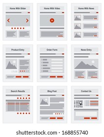 Internet Site Map Navigation Structure Prototype vector