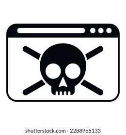 Internet software icon simple vector. Malware report. Bug scan