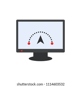 Internet speed colored icon on white background