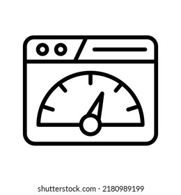 Icono de velocidad de Internet. Diseño De Estilo De Arte De Línea Aislado En Fondo Blanco