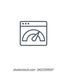 Internet speed line icon, vector best line icon on white background, EPS 10

