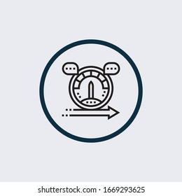 Internet Speed Measurement icon outline style. Thin line creative Internet Speed Measurement icon for logo, graphic design and more