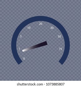 Internet speed meter test realistic icon. Vector