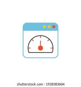 Internet Speed Speedometer Symbol in Farbe Symbol einzeln auf weißem Hintergrund 