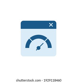 Internet Speed Speedometer icon in color icon, isolated on white background 