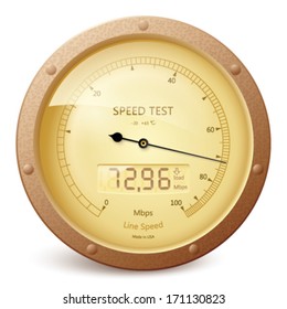 Internet Speed Test. Download and Upload. You can change the display numbers and position of the arrow. Vector eps 10