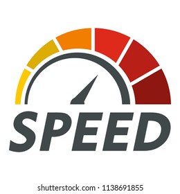 Internet Speed Test Logo. Flat Illustration Of Internet Speed Test Vector Logo For Web Design