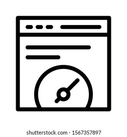 internet speed vector thin line icon 