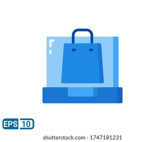 internet store icon icolated on white background. vector illustration in flat style. Editable color. EPS 10