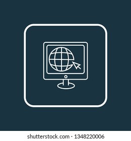 Internet surfing icon line symbol. Premium quality isolated computer element in trendy style.