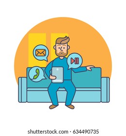 Internet surfing illustration