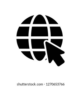 internet symbol, go to web icon vector, on white background editable eps10