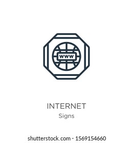 Internet symbol icon vector. Trendy flat internet symbol icon from signs collection isolated on white background. Vector illustration can be used for web and mobile graphic design, logo, eps10