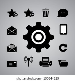 internet symbol on gray background