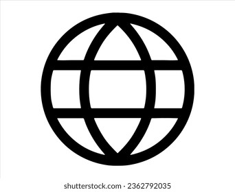 Internetsymbol silhouette Vektorgrafik weißer Hintergrund