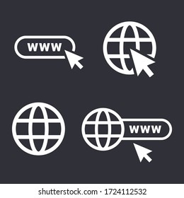 Símbolo de Internet para el diseño de su sitio Web 