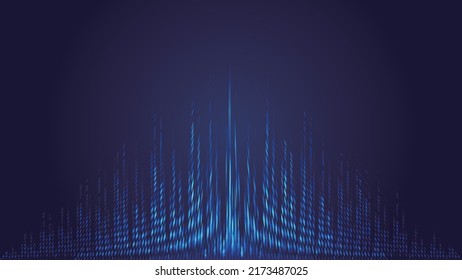  internet technology background with glowing lines extending upwards