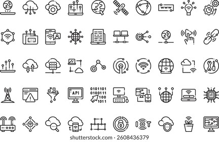 Internet technology icons High-Quality Vector Icons Collection with Editable Stroke. Ideal for Professional and Creative Projects