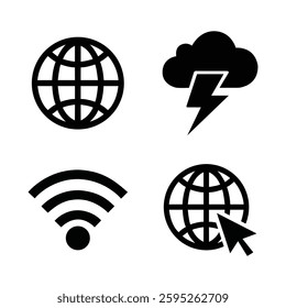 Internet and Technology Icons Set