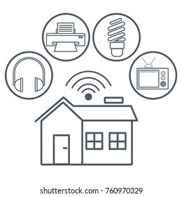Internet technology round icons