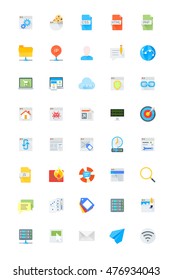 Internet technology. This is colorful set, based to a certain extent on Material design, fit exactly for your web-projects.