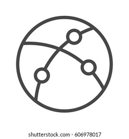 Internet Thin Line Vector Icon. Flat icon isolated on the white background. Editable EPS file. Vector illustration.