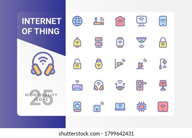 Internet Of Thing icon pack isolated on white background. for your web site design, logo, app, UI. Vector graphics illustration and editable stroke. EPS 10.