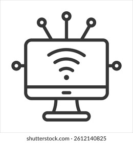 Internet Of Thing Icon Vector Illustration Outline