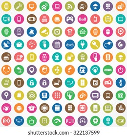 internet of things 100 icons universal set for web and mobile
