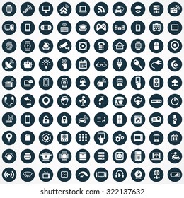 internet of things 100 icons universal set for web and mobile
