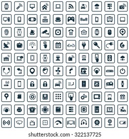 internet of things 100 icons universal set for web and mobile
