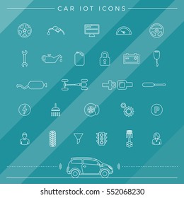 Internet Of Things For The Car Icons