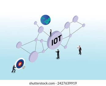 Internet of Things, Cloud Computing Design isometric 3d vector illustration