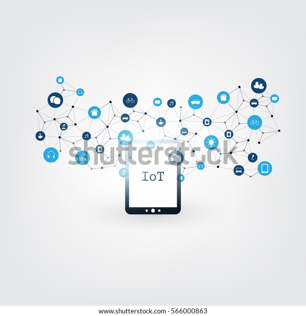 Internet Things Cloud Computing Design Concept Stock Vector Royalty Free