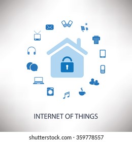 Internet Of Things Concept Design With Different Icons