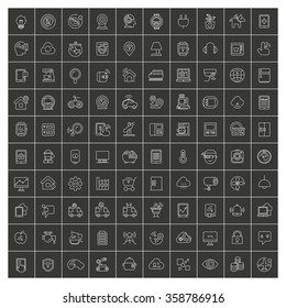 Internet Things Concept Icons Iot Icons Stock Vector (Royalty Free ...