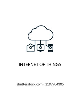 Internet of things concept line icon. Simple element illustration. Internet of things concept outline symbol design. Can be used for web and mobile UI/UX