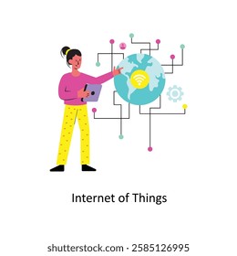 Internet of Things Concept vector illustration.  isolated on white Background. 