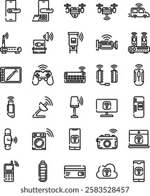 Internet of Things in Cutline Style Icon