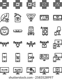 Internet of Things in Cutline Style Icon