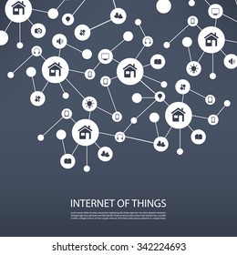 Design-Konzept des Internets der Dinge mit Symbolen