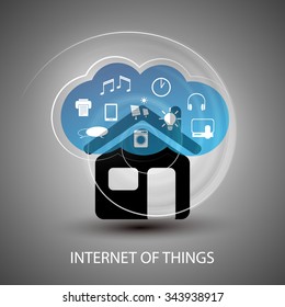 Internet Of Things, Digital Home And Networks Design Concept With Icons